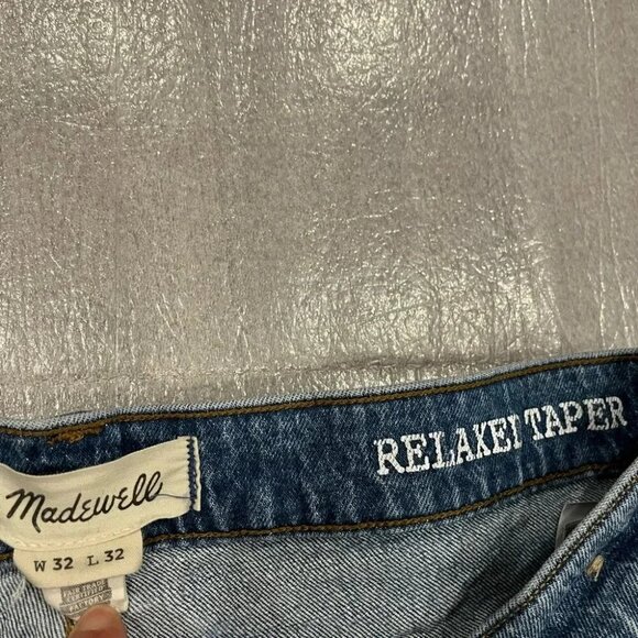 [W32L32]Madewell Relaxed Taper Men classic Wash Straight Jeans - Picture 3 of 7